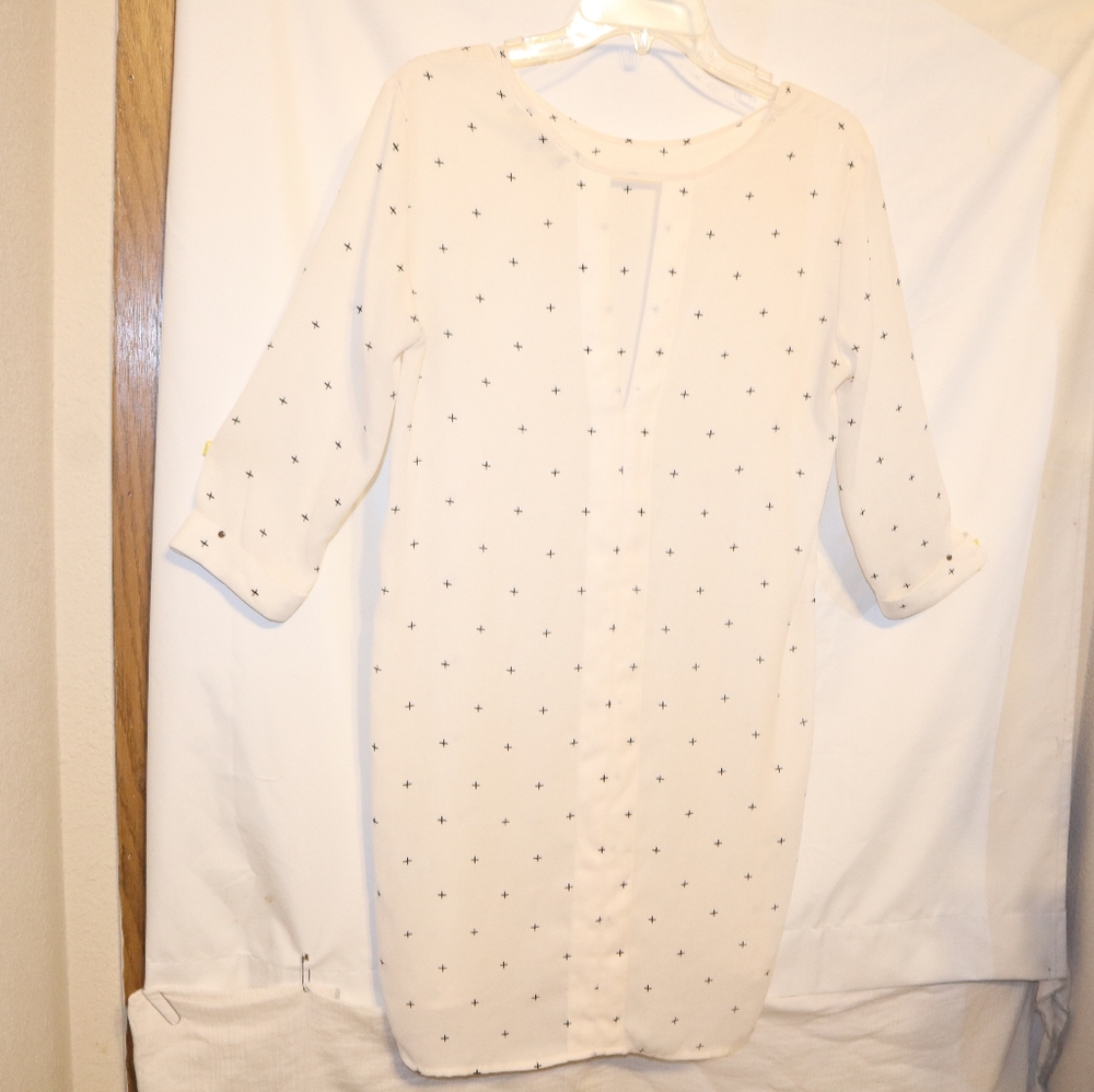 Plenty Monk & Lou  off white tunic shirt dress